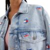 Giacca Tommy Jeans in denim logo