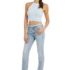 Top Guess in maglia inserto di pizzo