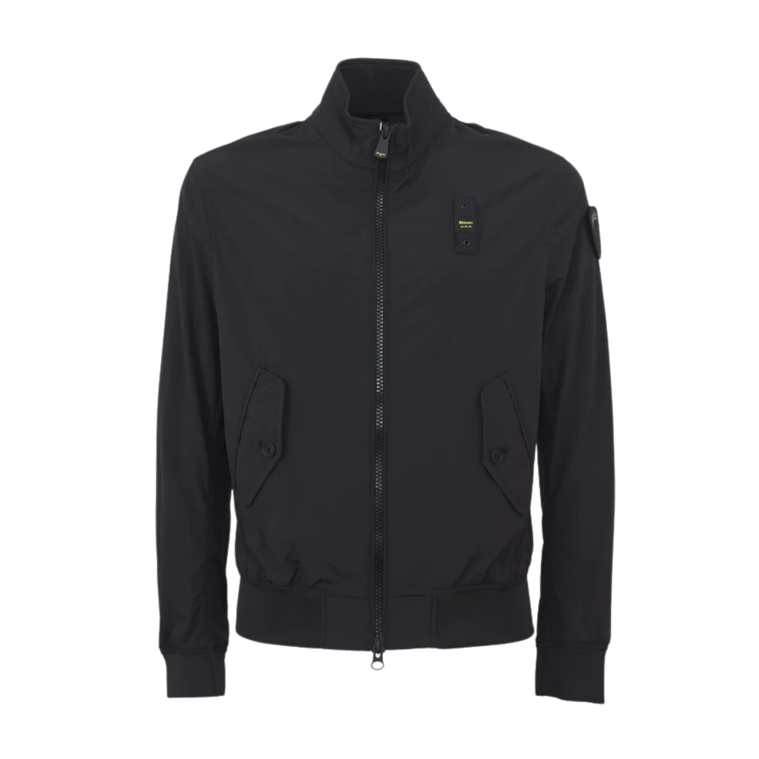 Giubbino Blauer nylon stretch logo