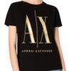 T-shirt Armani Exchange logo a contrasto