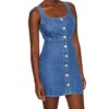 Abito Tommy Jeans in denim bottoni a vista