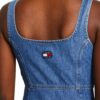 Abito Tommy Jeans in denim bottoni a vista