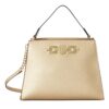 Borsa Pollini mini grained oro