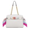 Borsa Pollini Flower Garden con inserti foulard a spalla