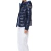 Giubbino Blauer con cappuccio logo strass