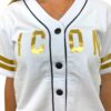 Camicia Icon cropped stampa oro