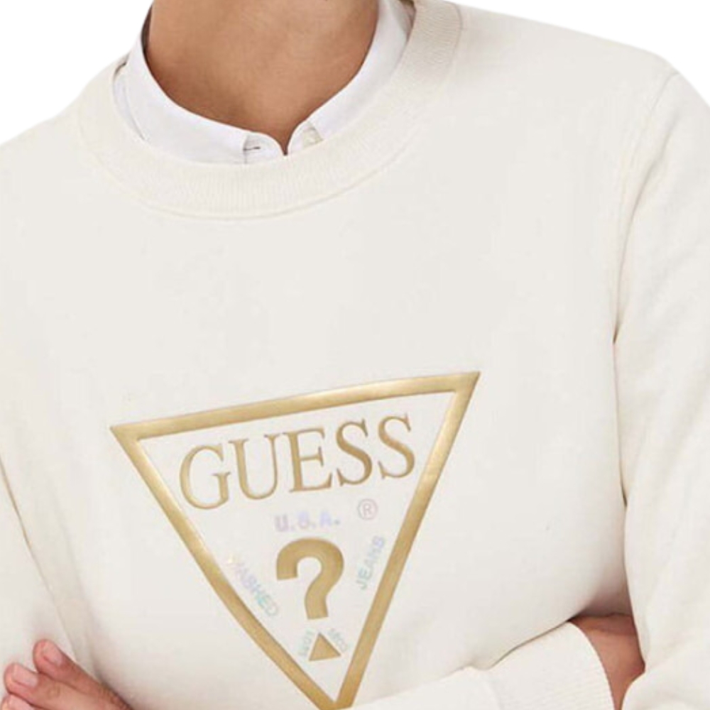 Felpa Donna Guess Sweatshirt Logo Triangle - Remove Store