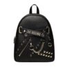 Zaino Love Moschino con logo oro
