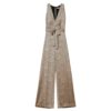 Tuta Twinset lunga in raso animalier