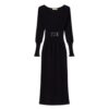 Abito Twinset midi aderente in maglia con fibbia oval
