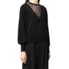 Maglia Twinset con inserto in tulle e pizzo