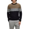 Maglione Hugo Boss in lana lavorato a spina di pesce