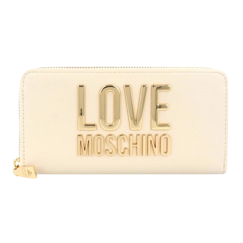 Love Moschino - Portafoglio donna ziparound bifold in ecopelle con logo