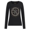 T-shirt Guess stretch logo frontale con strass