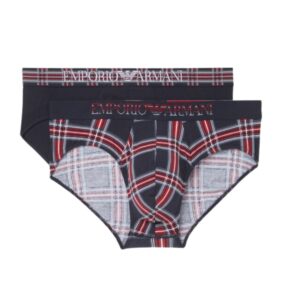 Set slip Emporio Armani scozzese