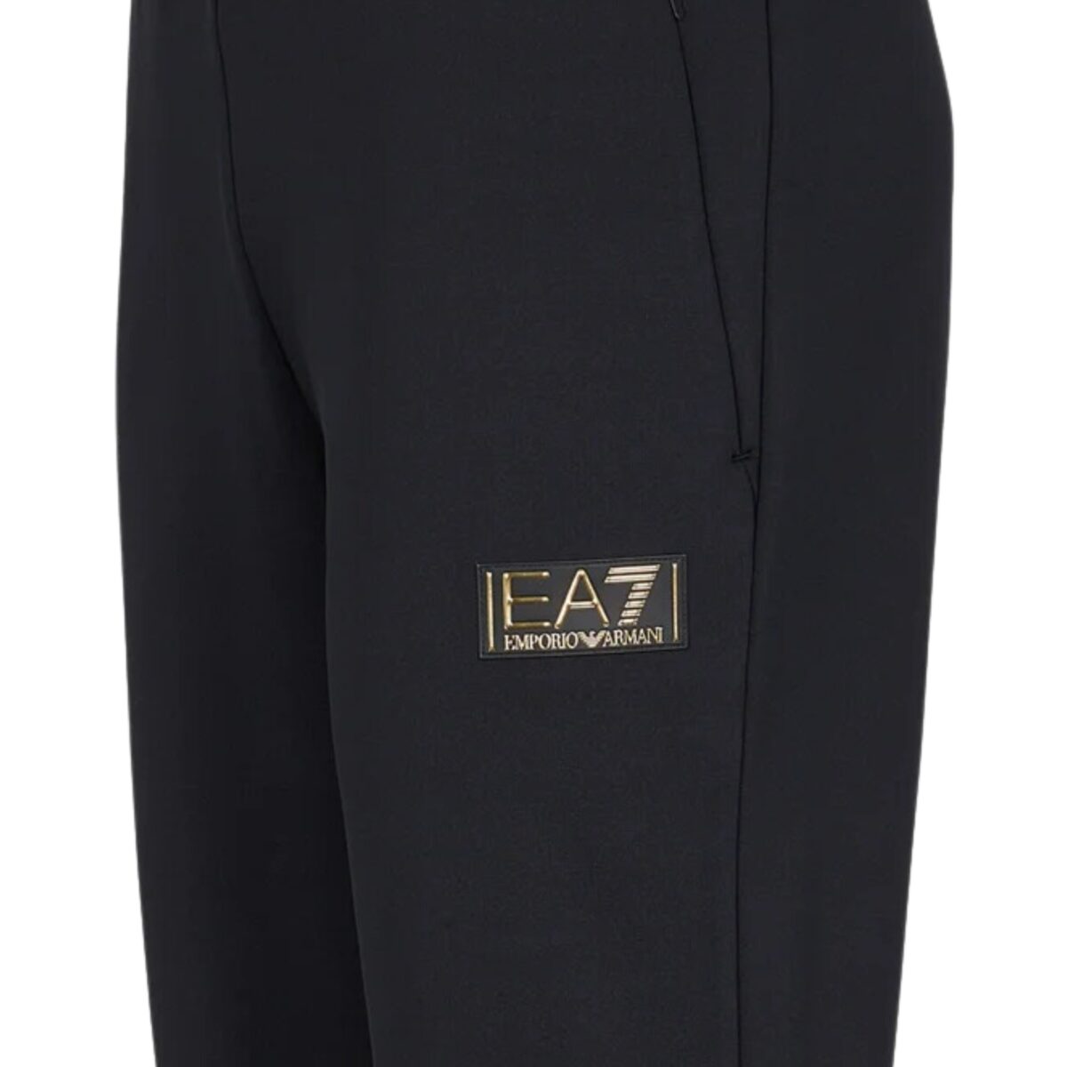 Pantaloni EA7 da tuta con logo oro