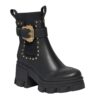 Stivale Versace Jeans Couture con fibbia e borchie in metallo