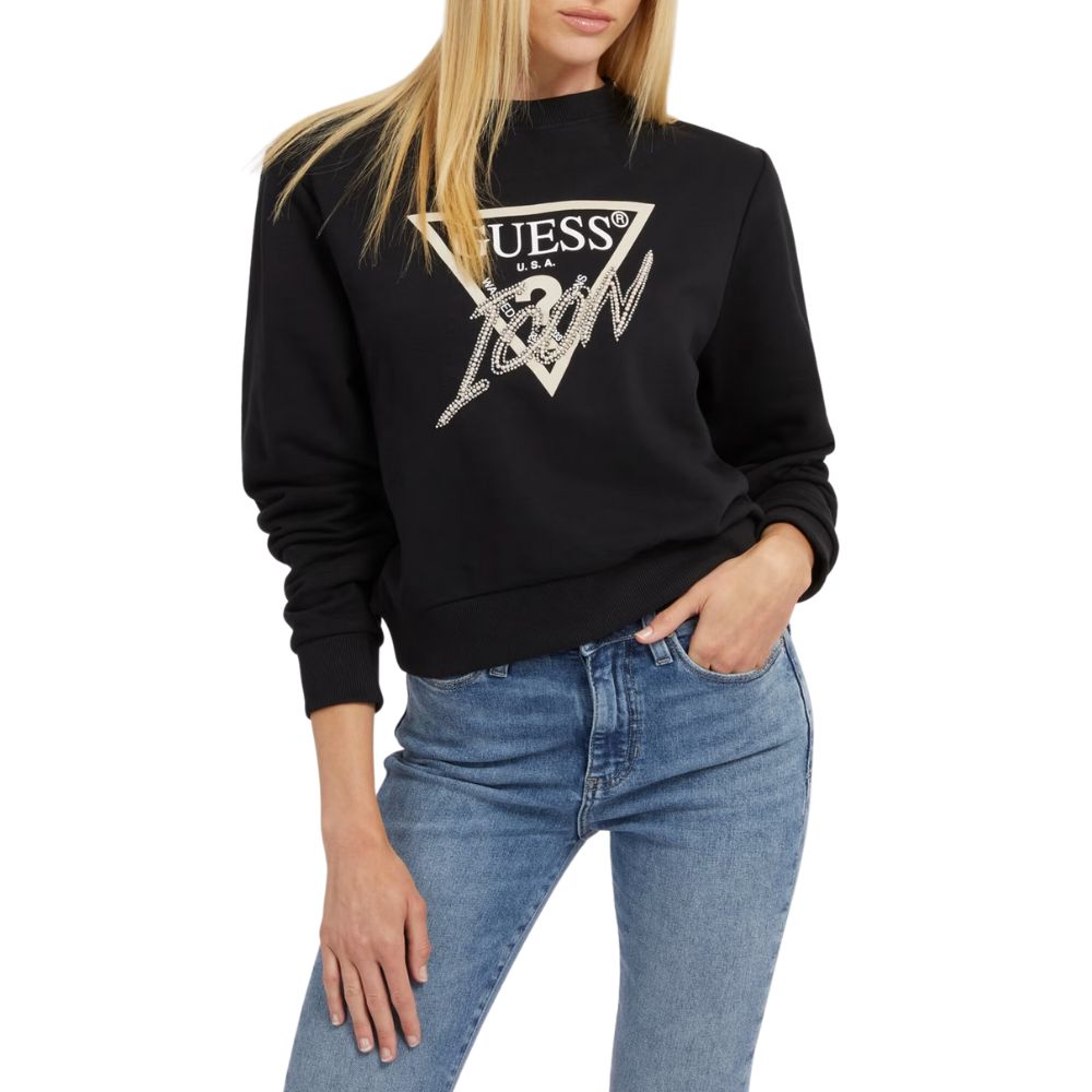 Felpa Donna Guess Sweatshirt Logo Triangle - Remove Store