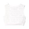 Top Twinset in maglia traforata con logo