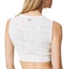 Top Twinset in maglia traforata con logo