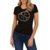 T-shirt Guess logo frontale con strass