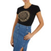 T-shirt Guess stretch logo frontale con borchie