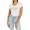 T-shirt Guess logo frontale con strass