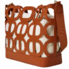 Borsa Twinset shopper lila traforata con oval t
