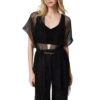 Kimono Twinset Milano a rete con frange