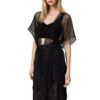 Kimono Twinset Milano a rete con frange