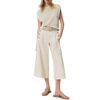 Pantaloni Twinset cropped in popeline