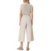 Pantaloni Twinset cropped in popeline