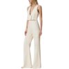 Pantaloni Twinset flare in misto lino