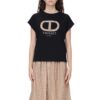 T-shirt Twinset con ricamo logo oval t