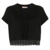 T-shirt Twinset cropped con inserti