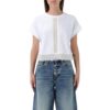 T-shirt Twinset cropped con inserti