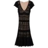 Abito Twinset Milano corto in maglia effetto pizzo
