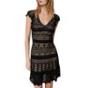 Abito Twinset Milano corto in maglia effetto pizzo