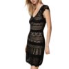 Abito Twinset Milano corto in maglia effetto pizzo