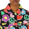 Giacca Moschino Jeans cropped in bull stretch symbol print
