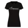 T-shirt Armani Exchange con logo con strass