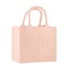 Borsa Armani Exchange milky small con logo in rilievo