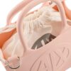 Borsa Armani Exchange milky small con logo in rilievo