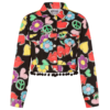 Giacca Moschino Jeans cropped in bull stretch symbol print