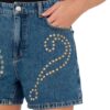 Shorts Moschino Jeans in denim studded symbols