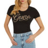 T-shirt Guess logo frontale con strass