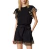 Shorts Twinset Actitude in popeline con pizzo bicolore
