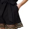 Shorts Twinset Actitude in popeline con pizzo bicolore