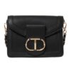 Borsa Twinset tracolla con logo oval t in metallo