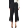 Pantaloni Twinset cropped con inserti in pizzo